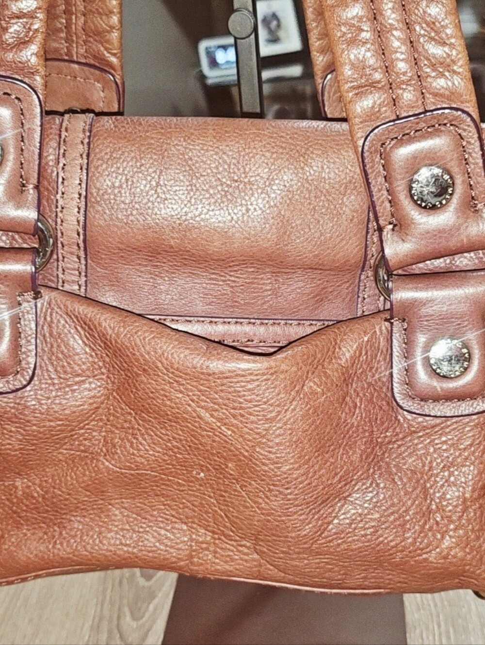 Vintage Marc by Marc Jacobs Totally Turnlock Quinn Satchel Brown Leather Bag - Picture 11 of 16